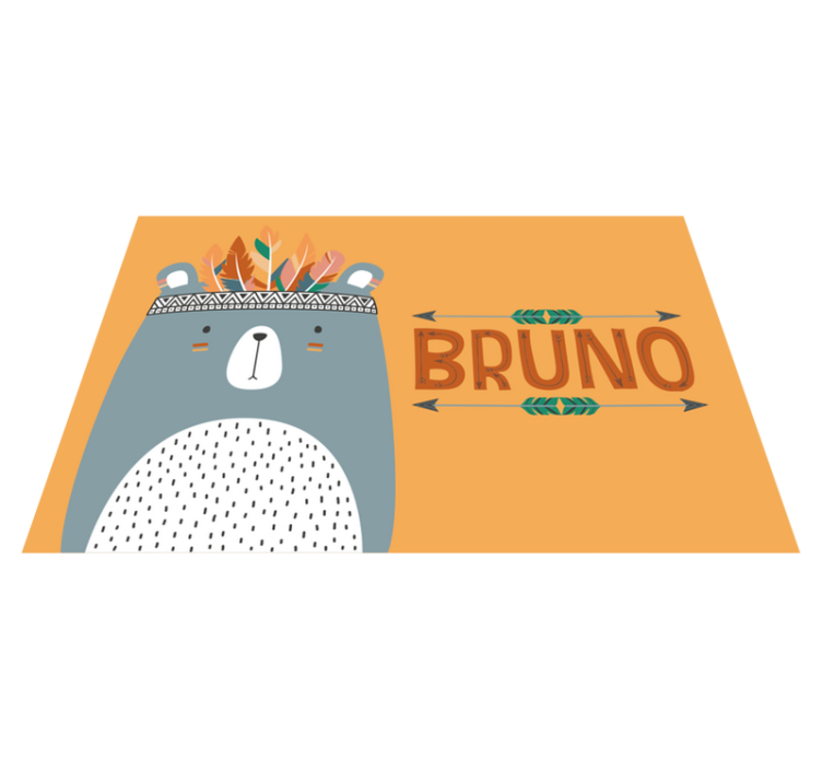 Individual mesa infantil ilustración oso tierno - TenVinilo