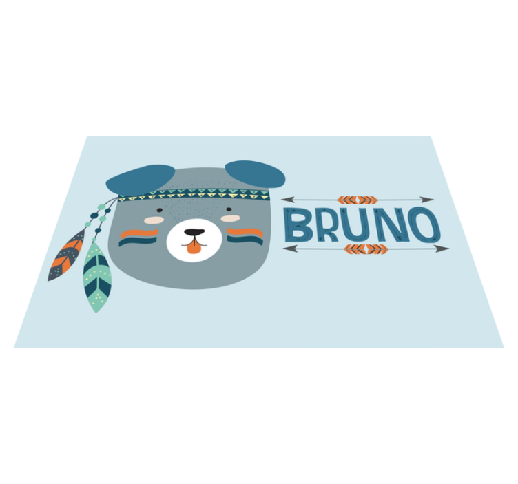 Individual mesa infantil cabeza de oso linda - TenVinilo