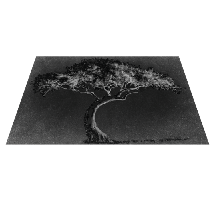 Individual mesa patrón silueta de árbol artístico - TenVinilo