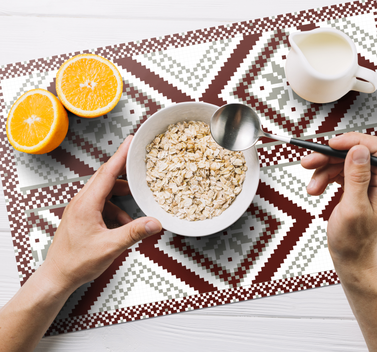 Individual mesa patrón diseño texturizado geométrico - TenVinilo