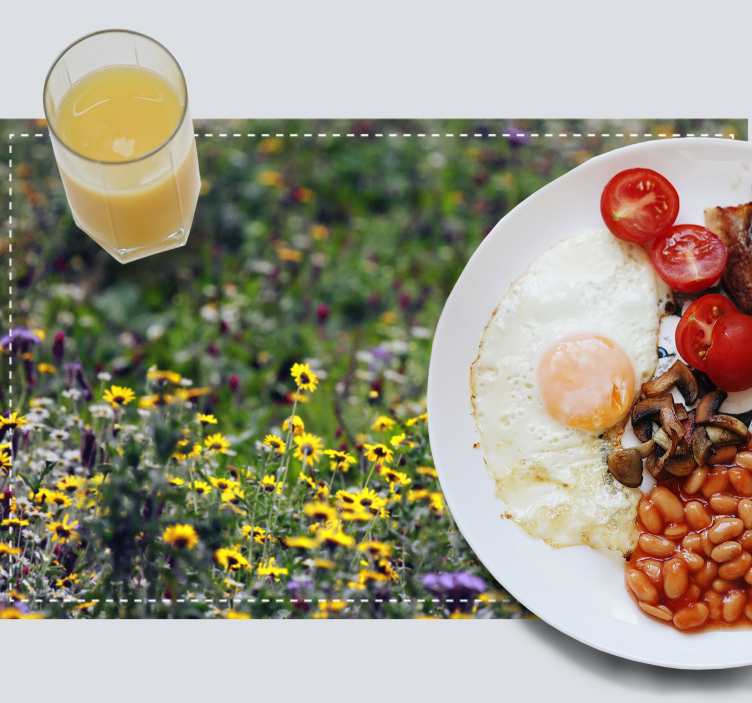 Mantel individual moderno Colorida temporada de primavera - TenVinilo