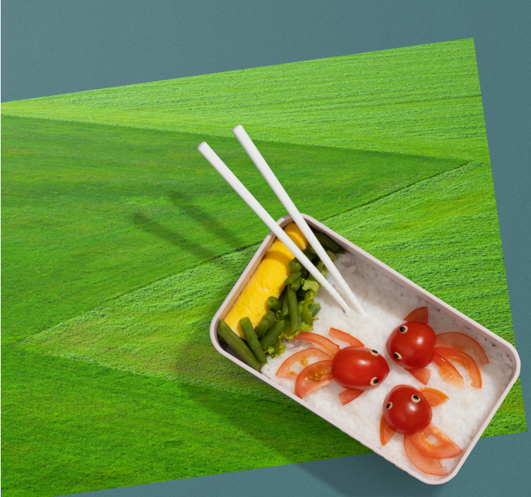 Mantel individual original Estética de hierba verde - TenVinilo