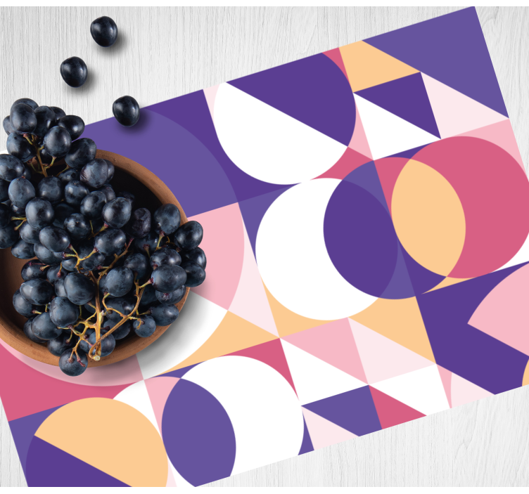 Mantel individual original Figuras abstractas moradas - TenVinilo