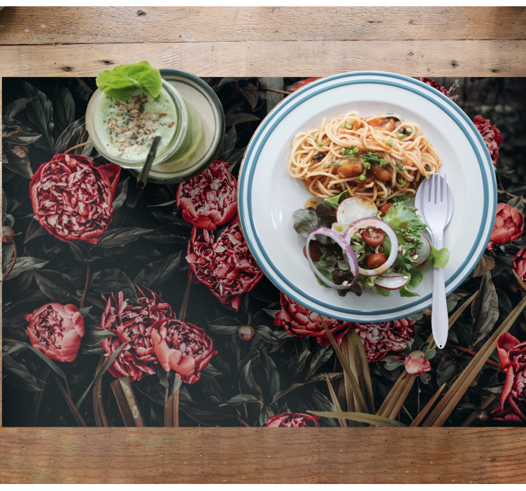 Mantel individual original Las flores mas originales - TenVinilo