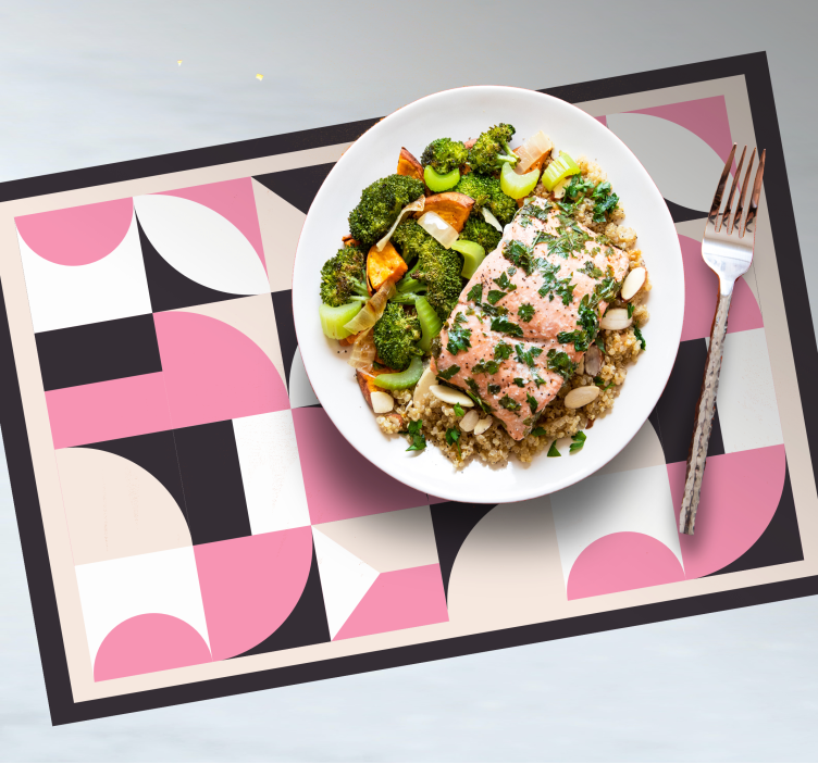 Mantel individual original Patrón de figuras geométricas nórdicas - TenVinilo