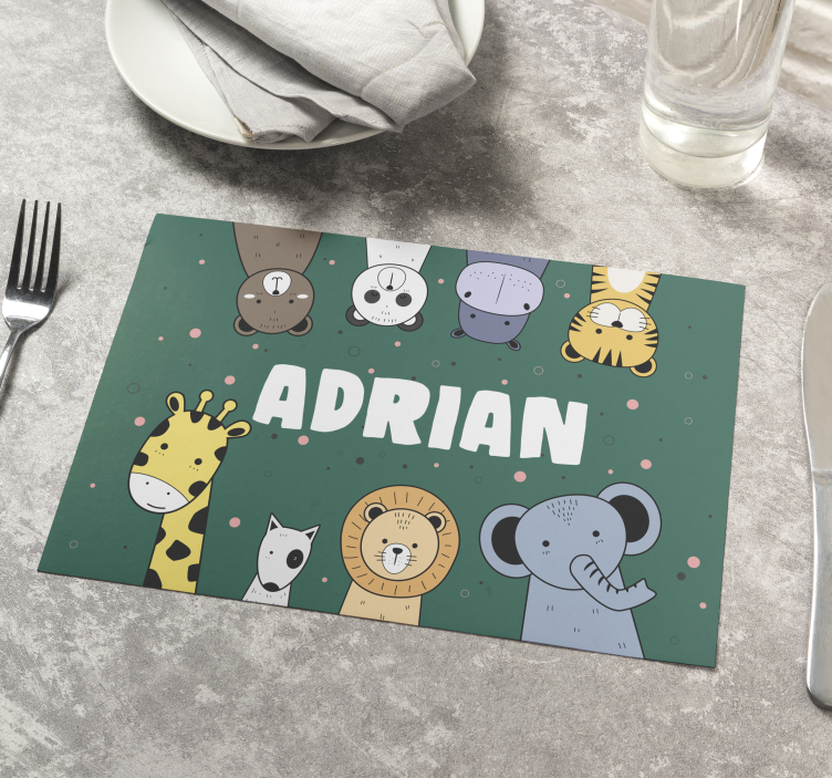 Mantel personalizable con dibujos de animales - TenVinilo