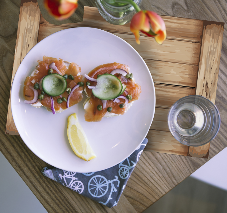 Manteles individuales textura madera moderna - TenVinilo