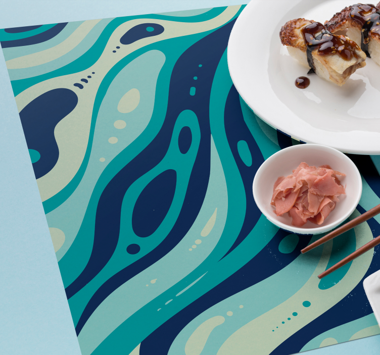 Manteles individuales originales Lineas abstractas - TenVinilo