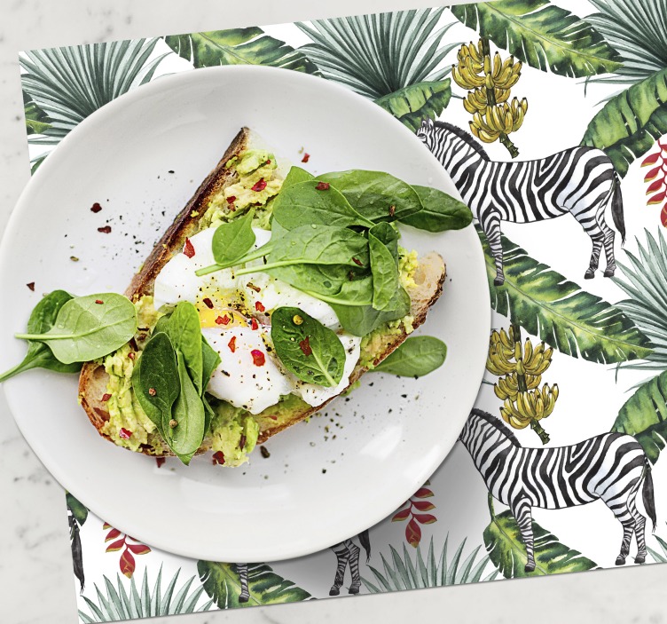 Mantel individual rectangular Patrón de la naturaleza - TenVinilo