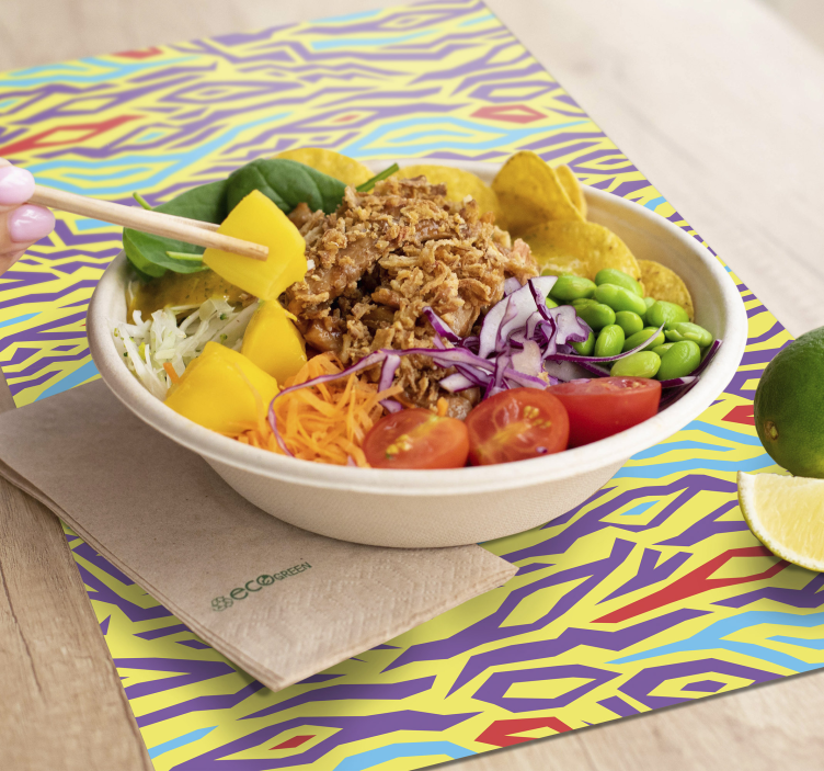 Mantel individual patrón Estampado animal vintage - TenVinilo