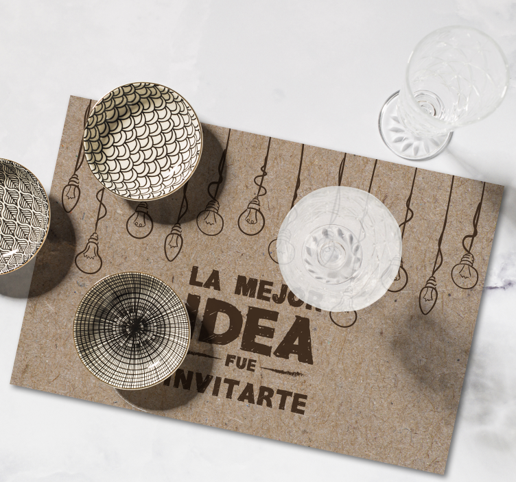 Mantel individual la mejor idea fue invitarte - TenVinilo