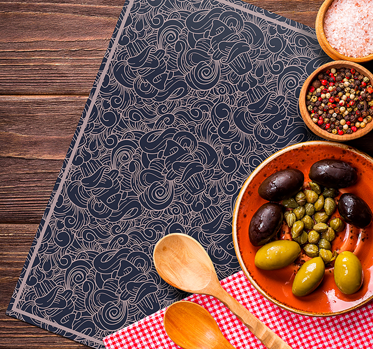 Mantel individual paisley abstracto - TenVinilo