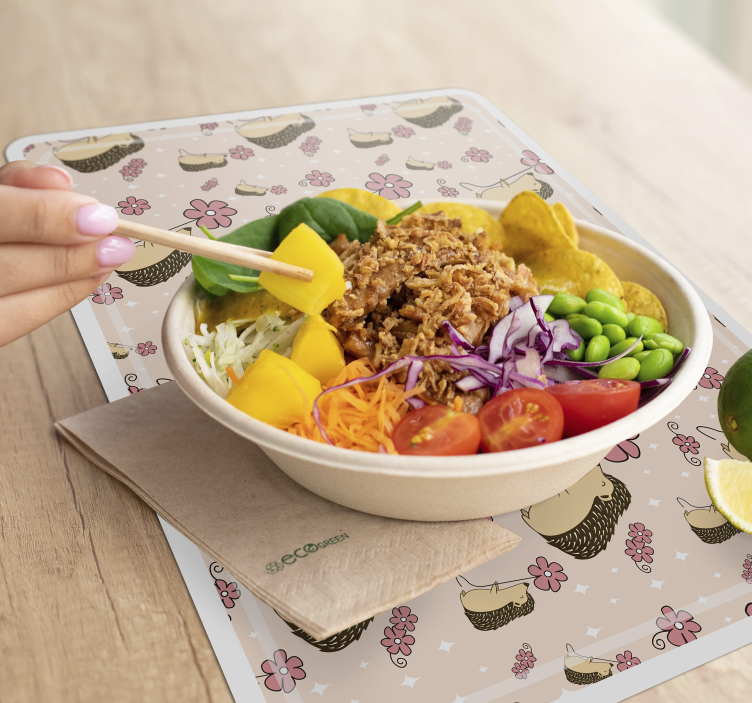 Manteles puercoespines con margaritas - TenVinilo