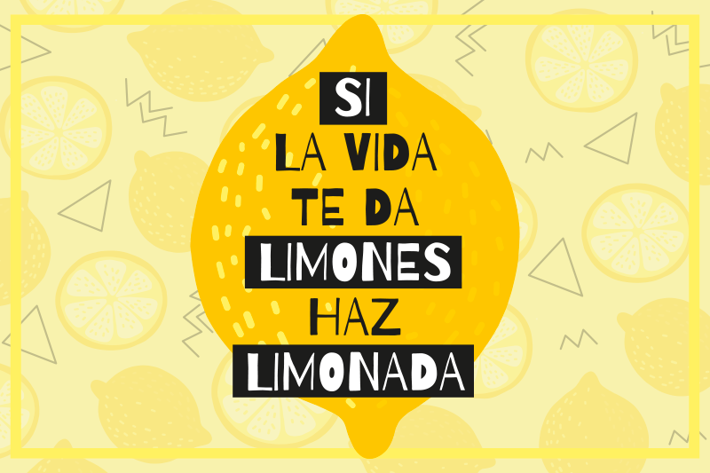 Mantel individual frase si la vida te da limones - TenVinilo