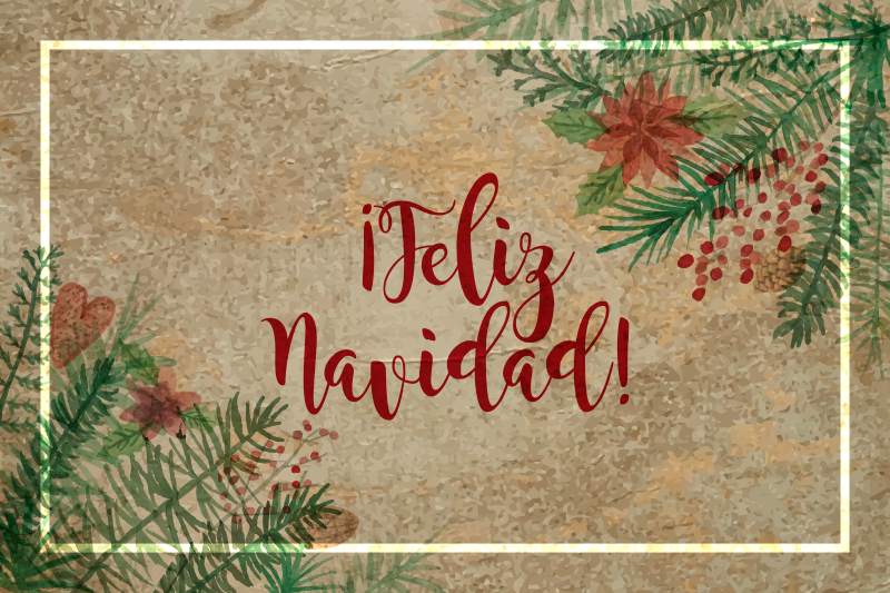 Mantel individual feliz navidad con adornos - TenVinilo