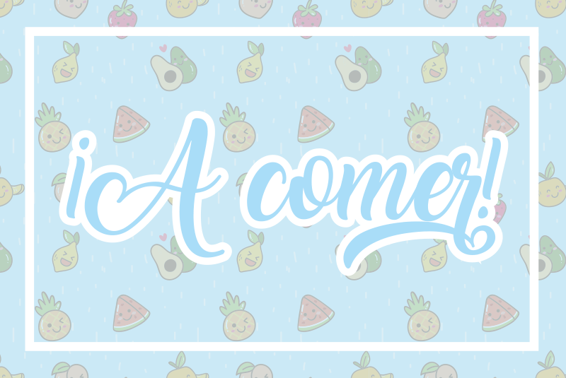 Mantel individual infantil de frutas felices - TenVinilo