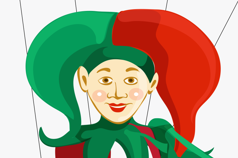 Individual mesa original ilustración de personaje bufón - TenVinilo