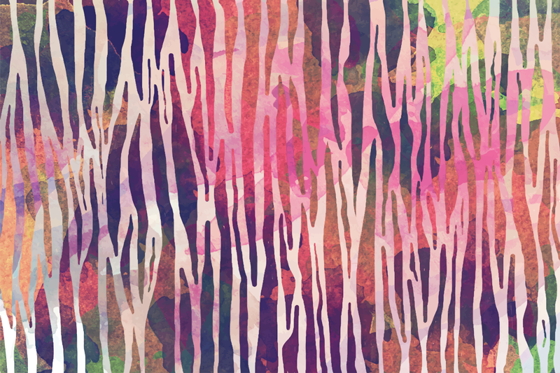 Individual mesa patrón rayas coloridas abstractas - TenVinilo