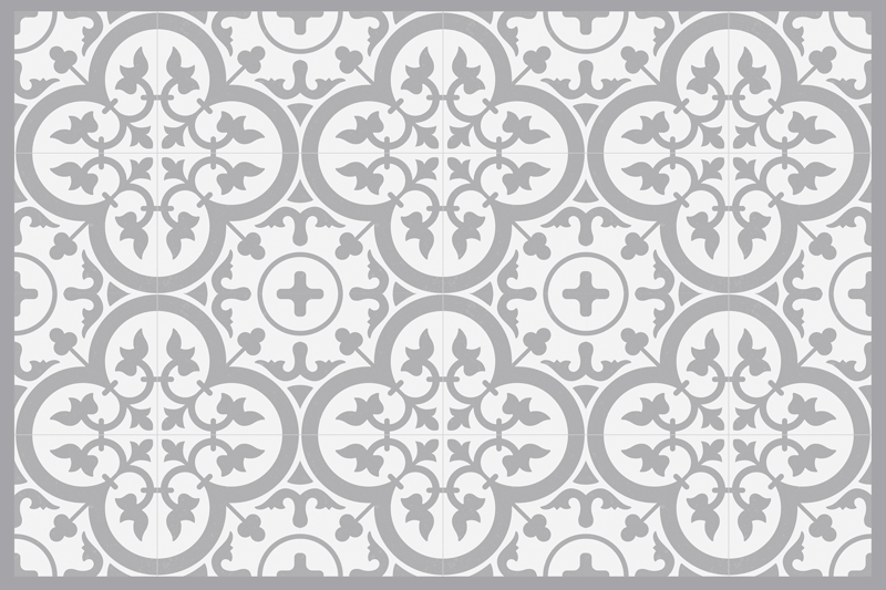 Individual mesa moderno patrón de azulejos sofisticado - TenVinilo