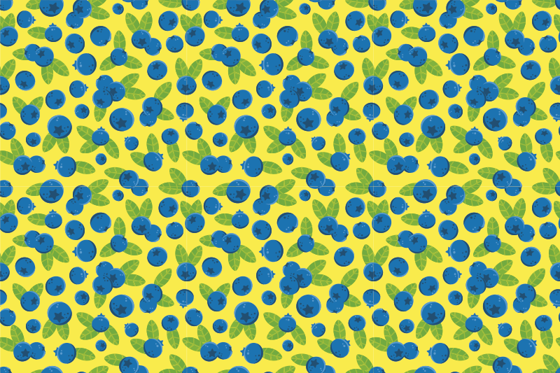 Individual mesa original patrón colorido de arándanos - TenVinilo