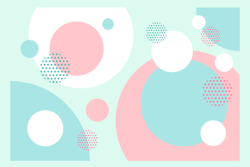 Individual mesa moderno bloques de color geométricos - TenVinilo