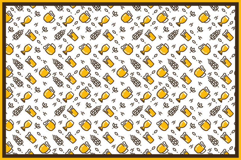 Individual mesa original iconos de cerveza artesanal - TenVinilo