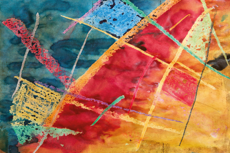 Individual mesa original patrones geométricos vibrantes - TenVinilo