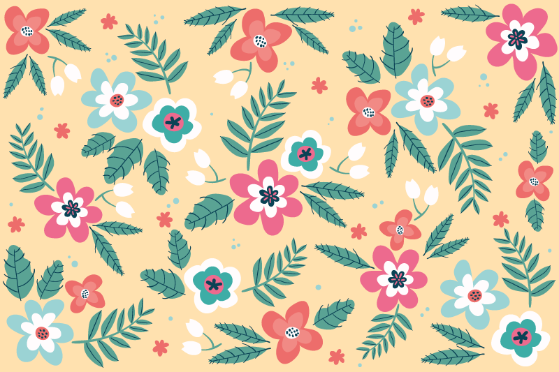 Mantel individual original Flor retro - TenVinilo