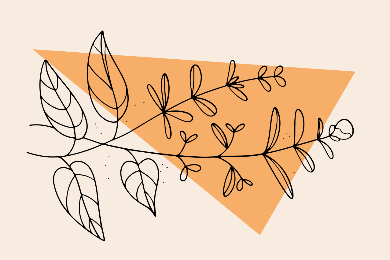 Individual mesa original diseño floral abstracto - TenVinilo