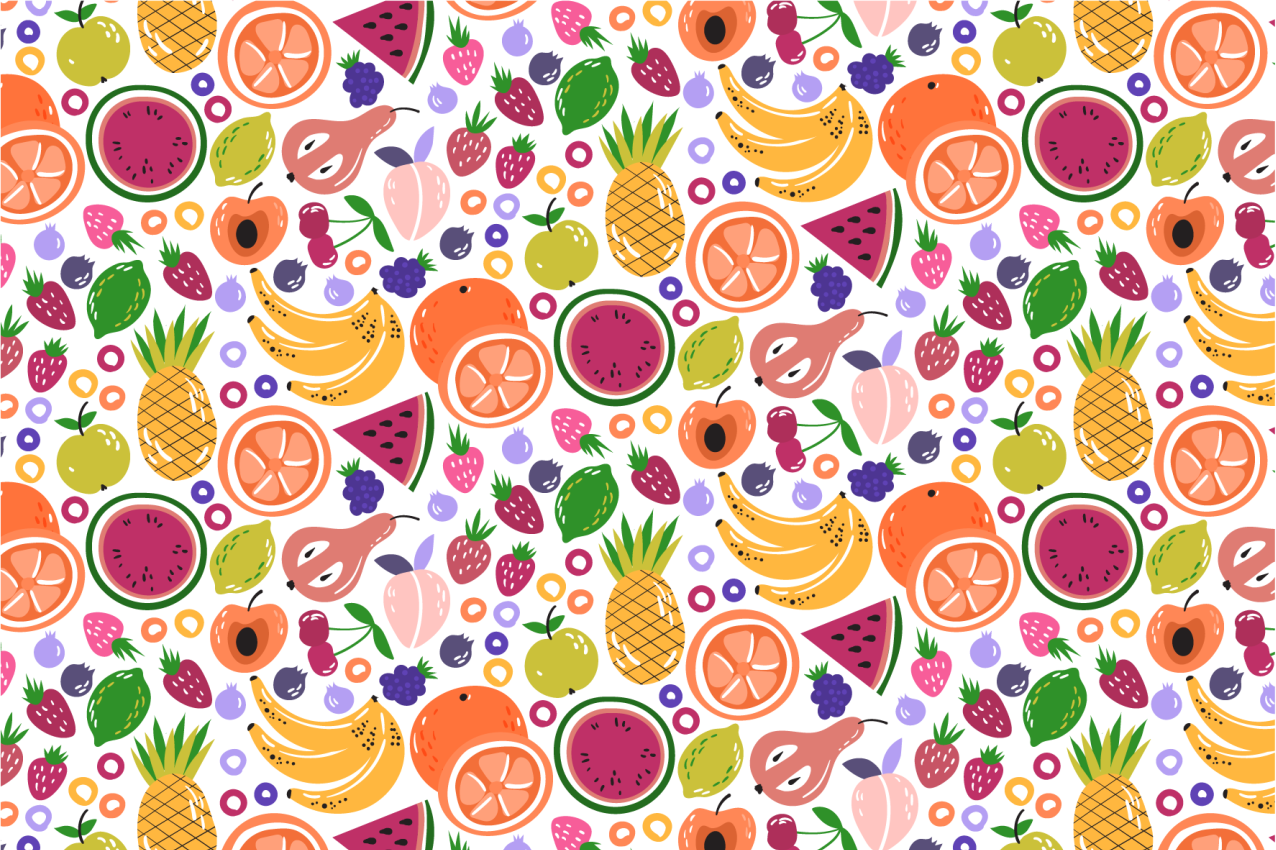 Individual mesa infantil estampado de frutas - TenVinilo