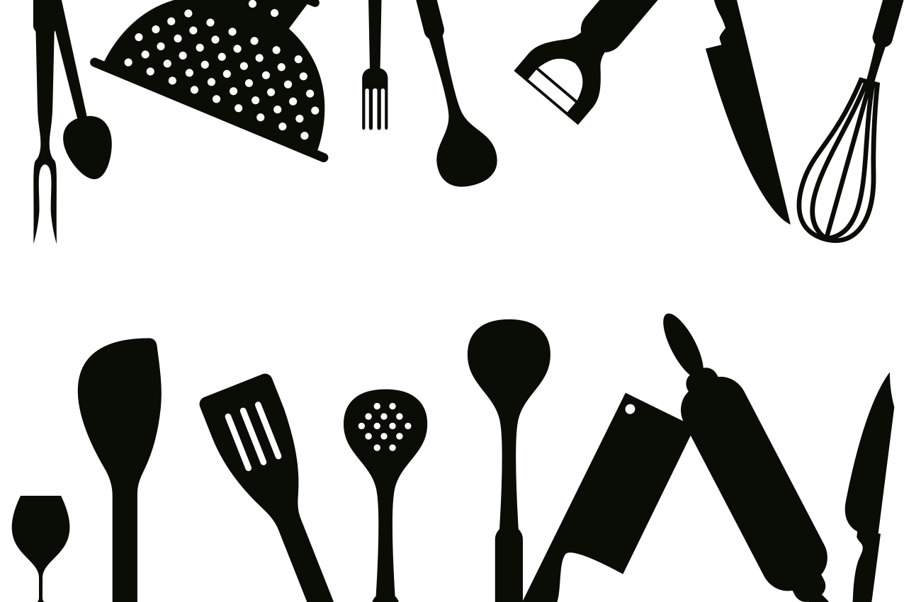 Individual mesa original colección de utensilios de cocina - TenVinilo