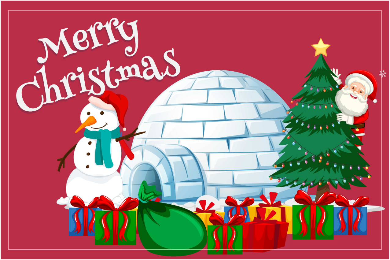 Mantel individual navideño Motivos de vacaciones y texto - TenVinilo