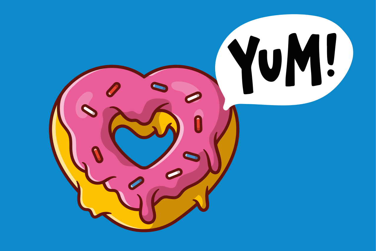 Individual mesa infantil golosina en forma de corazón - TenVinilo