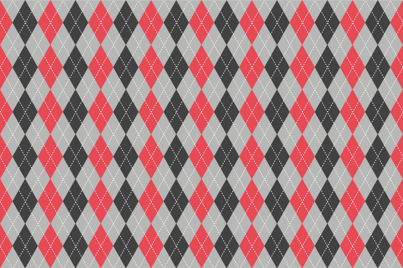 Individual mesa patrón diseño argyle geométrico - TenVinilo