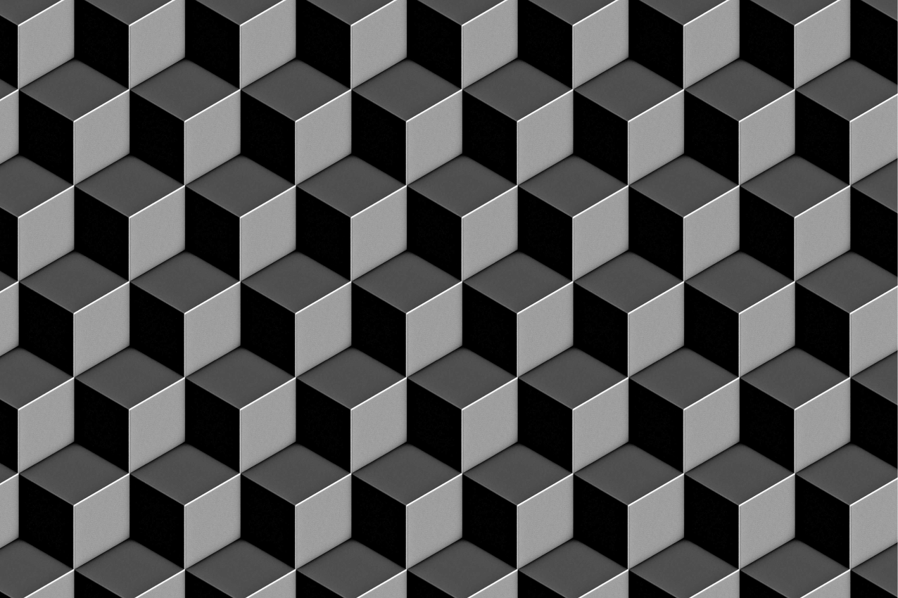 Individual mesa patrón cubos geométricos - TenVinilo