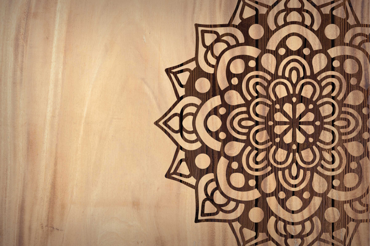 Mantel individual patrón Patrón lateral de madera - TenVinilo