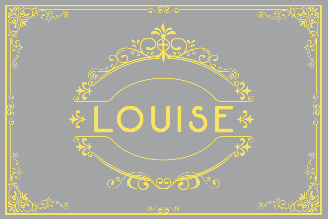 Individual mesa personalizable exhibición de nombre elegante - TenVinilo