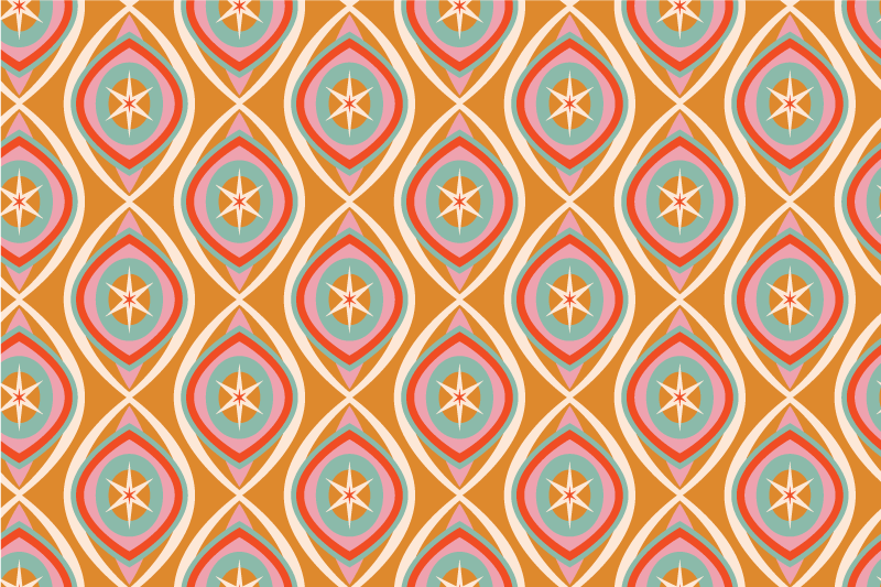 Individual mesa original patrón de estrellas coloridas - TenVinilo