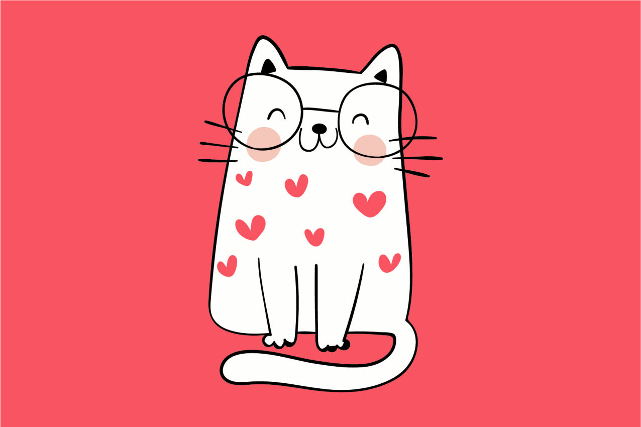 Mantel individual infantil Encantador gato sonriente - TenVinilo