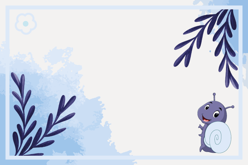 Individual mesa infantil caracol con hojas - TenVinilo