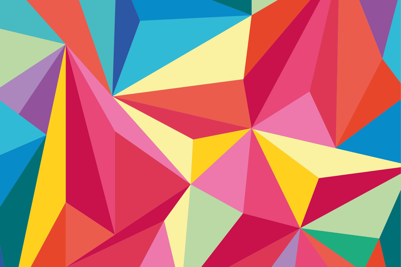 Individual mesa original composición de color geométrica - TenVinilo