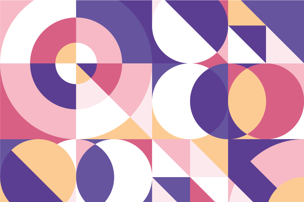 Mantel individual original Figuras abstractas moradas - TenVinilo