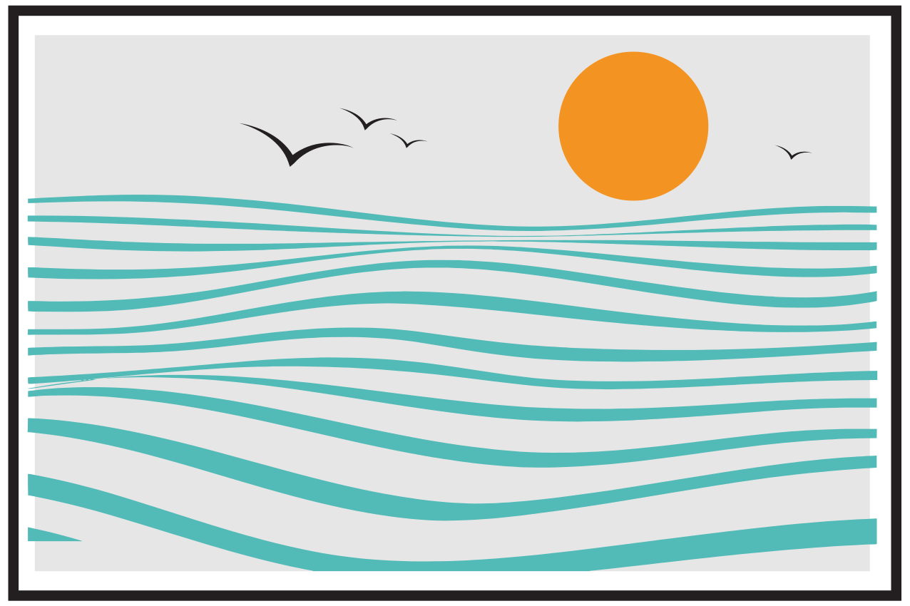 Mantel individual original Mar arte abstracto - TenVinilo