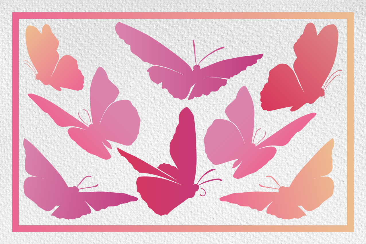 Individual mesa infantil emblema mariposa vibrante - TenVinilo