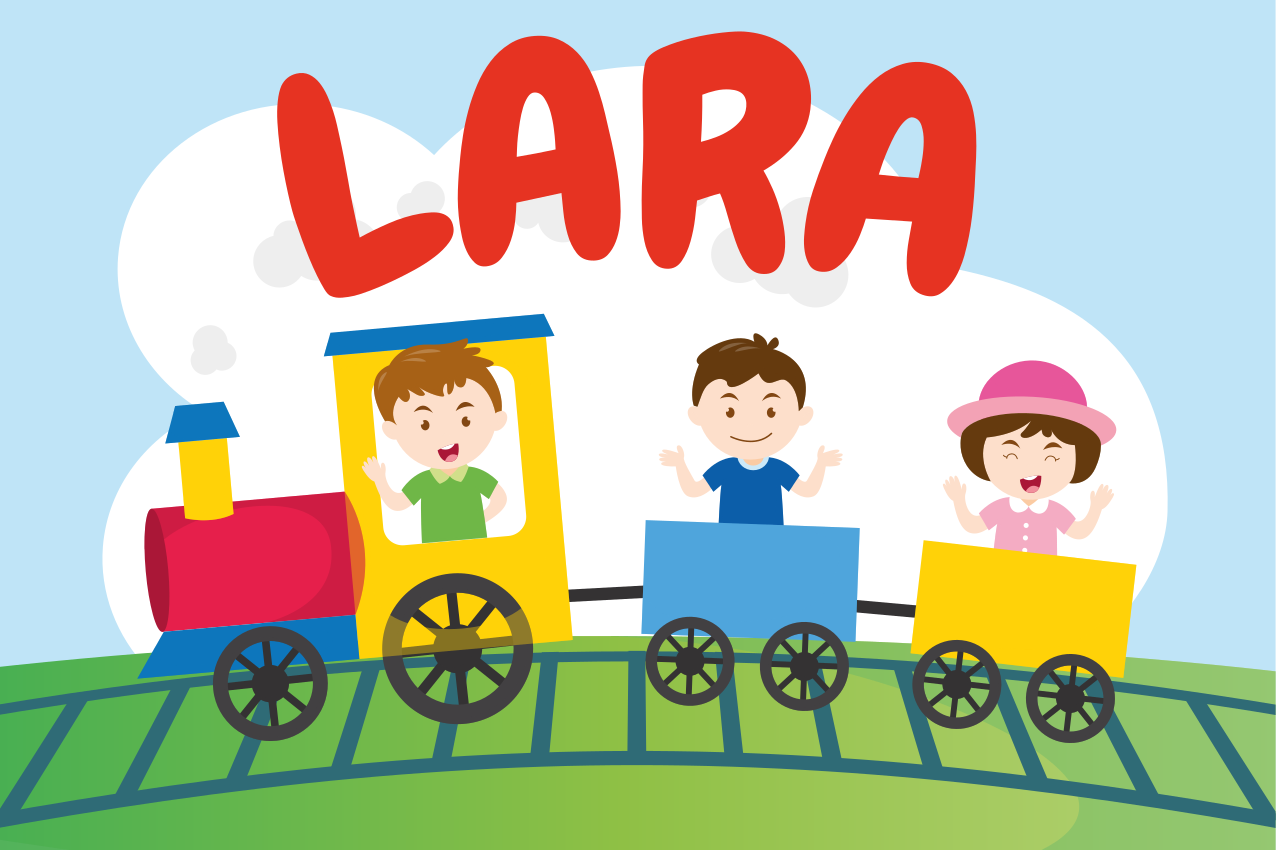 Individual mesa infantil ilustración de trenes - TenVinilo