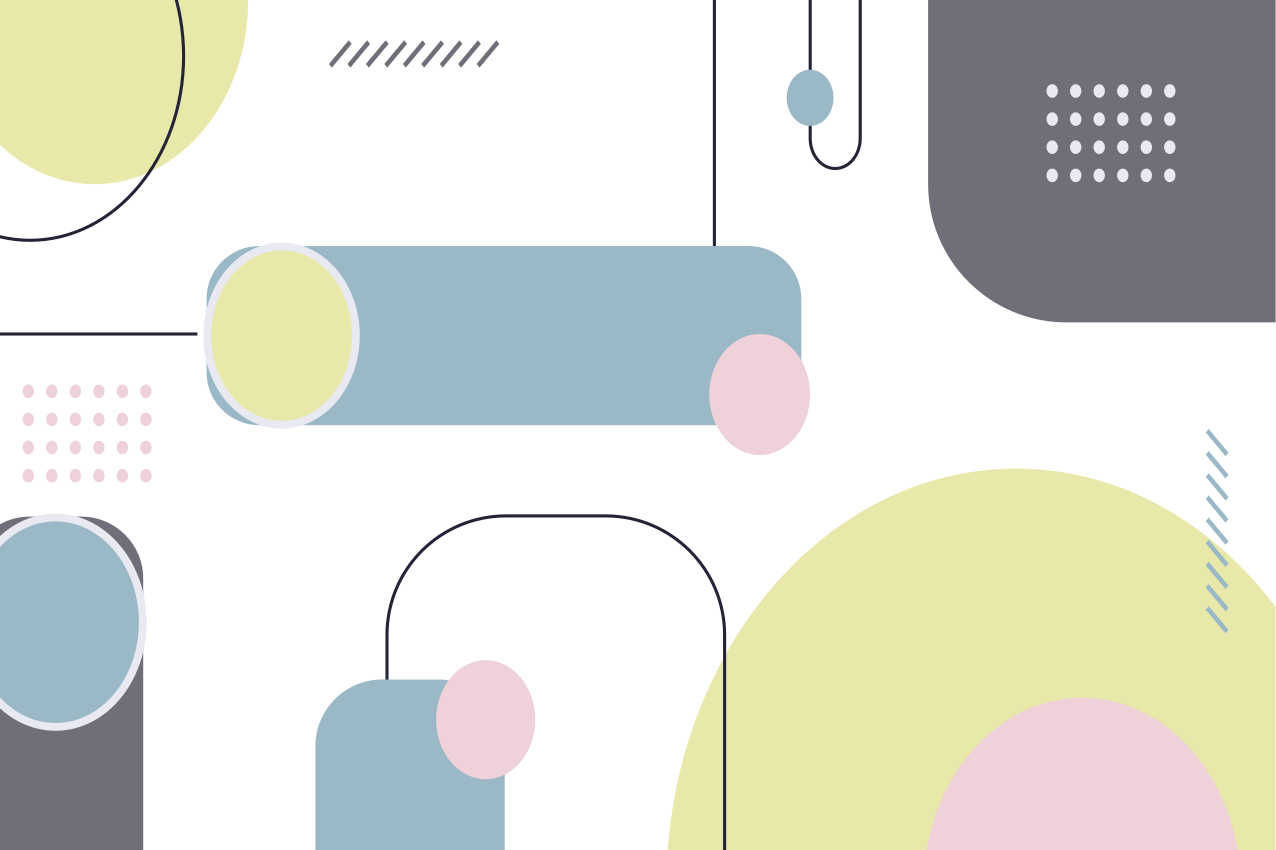 Mantel individual moderno Fondo geométrico pastel - TenVinilo