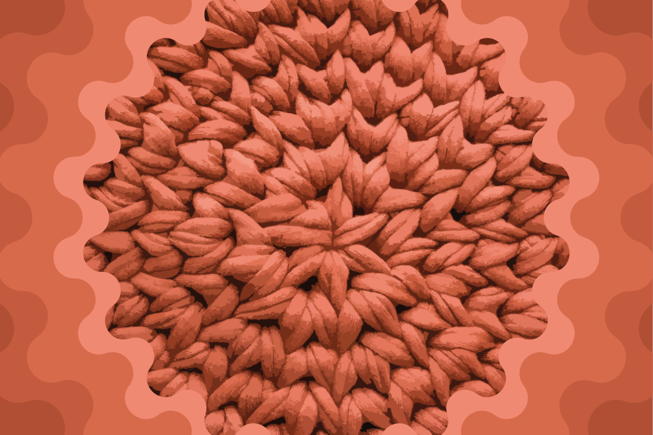 Individual mesa patrón motivo de hoja texturizada - TenVinilo