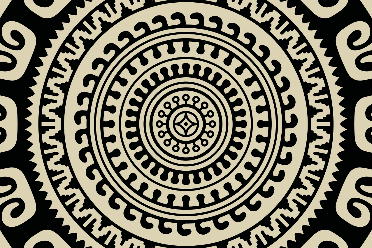 Individual mesa patrón formas circulares - TenVinilo