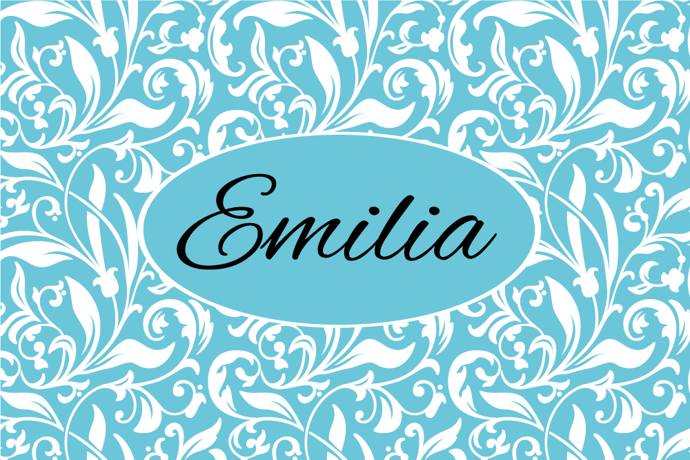 Mantel individual personalizable Patrón floral vintage - TenVinilo