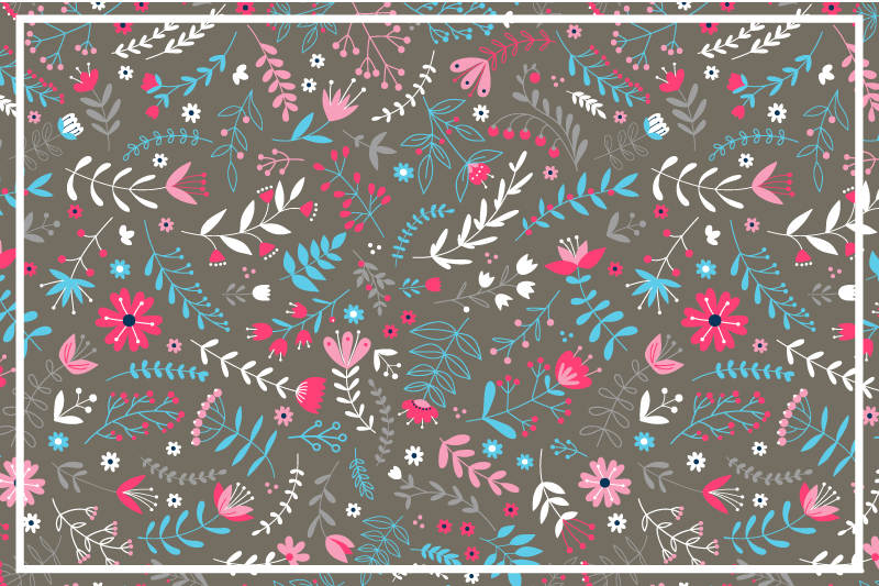 Individual mesa patrón acabado texturizado botánico - TenVinilo